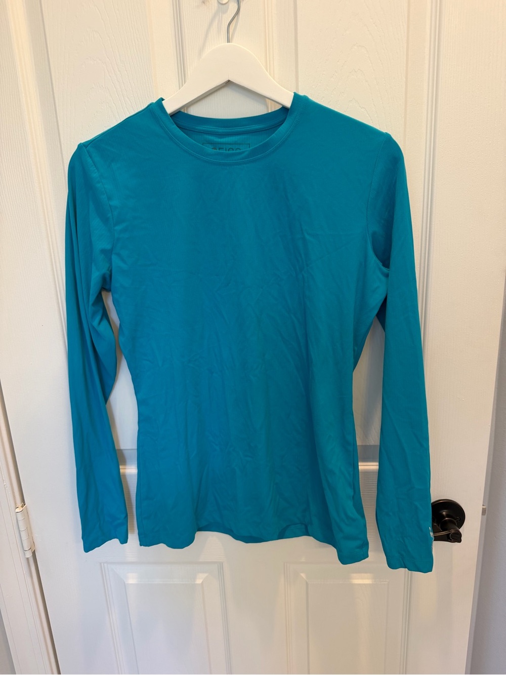 FIGS Salta Seamless Long Sleeve Underscrub Top Deep Reef Teal Women's Medium